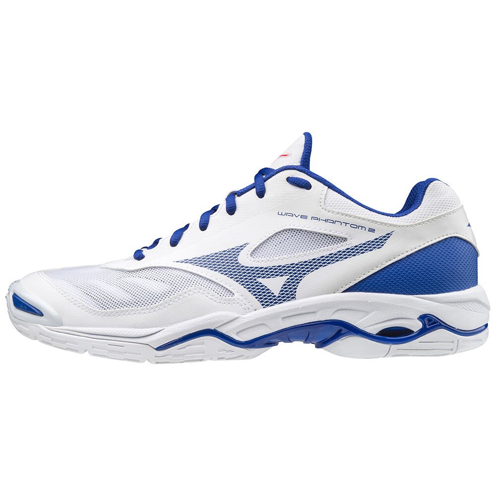 Womens Mizuno Wave Phantom 2 Badminton Shoes White/Blue/Pink Philippines (MXPHOU085)